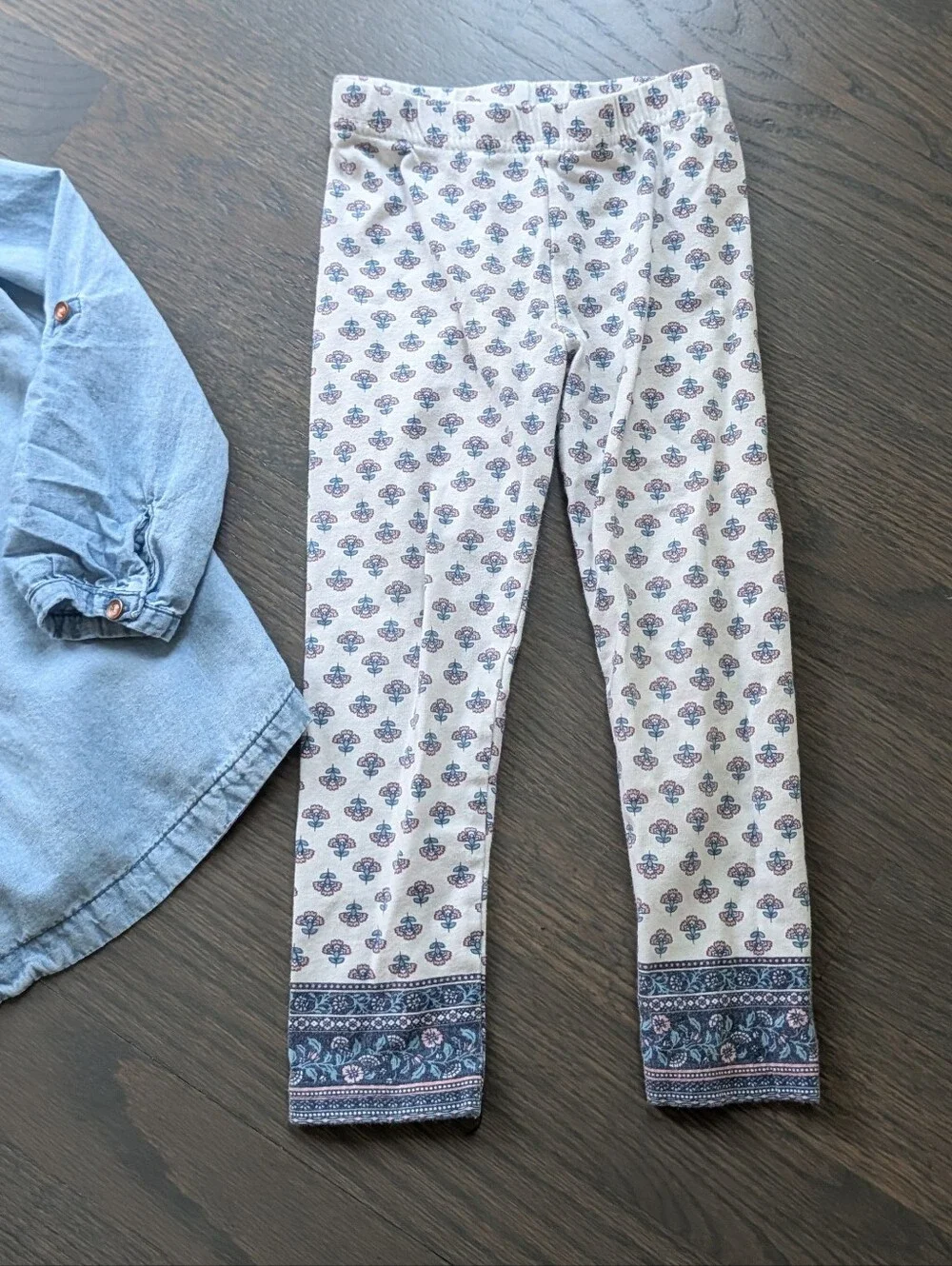 Carter's Light Blue Denim Shirt & Legging 2-Piece Set, 2T